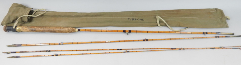 Appraisal: A two piece fishing rod unmarked but handwritten H