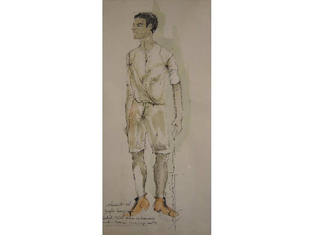 Appraisal: Raymond Wolfinger - Costume sketch for theatre pen and ink