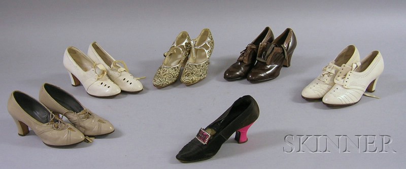 Appraisal: Five Pairs of Vintage Women's Shoes including three pairs of