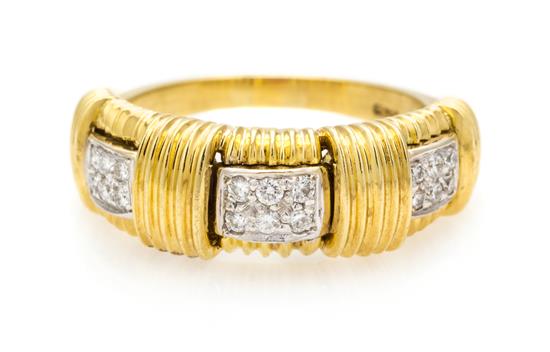 Appraisal: Sale Lot An Karat Yellow Gold and Diamond Appassionata Ring