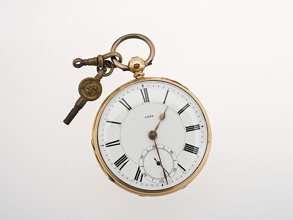 Appraisal: GOLD POCKET WATCH THOS RUSSELL LIVERPOOL English ca An K