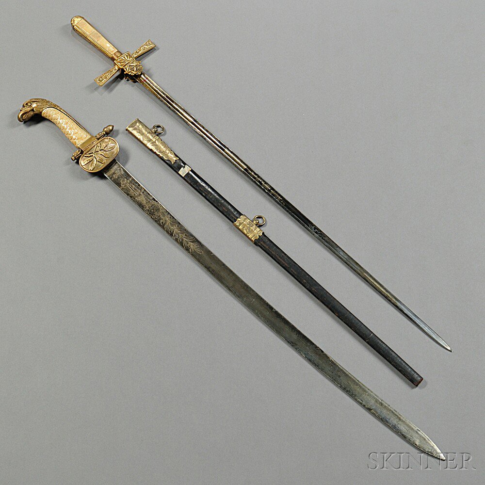 Appraisal: Two Naval Swords c early to mid- th century a