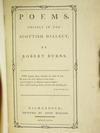 Appraisal: SCARCE EARLY ROBERT BURNS TITLES IN VOLS - Including Lockhardt