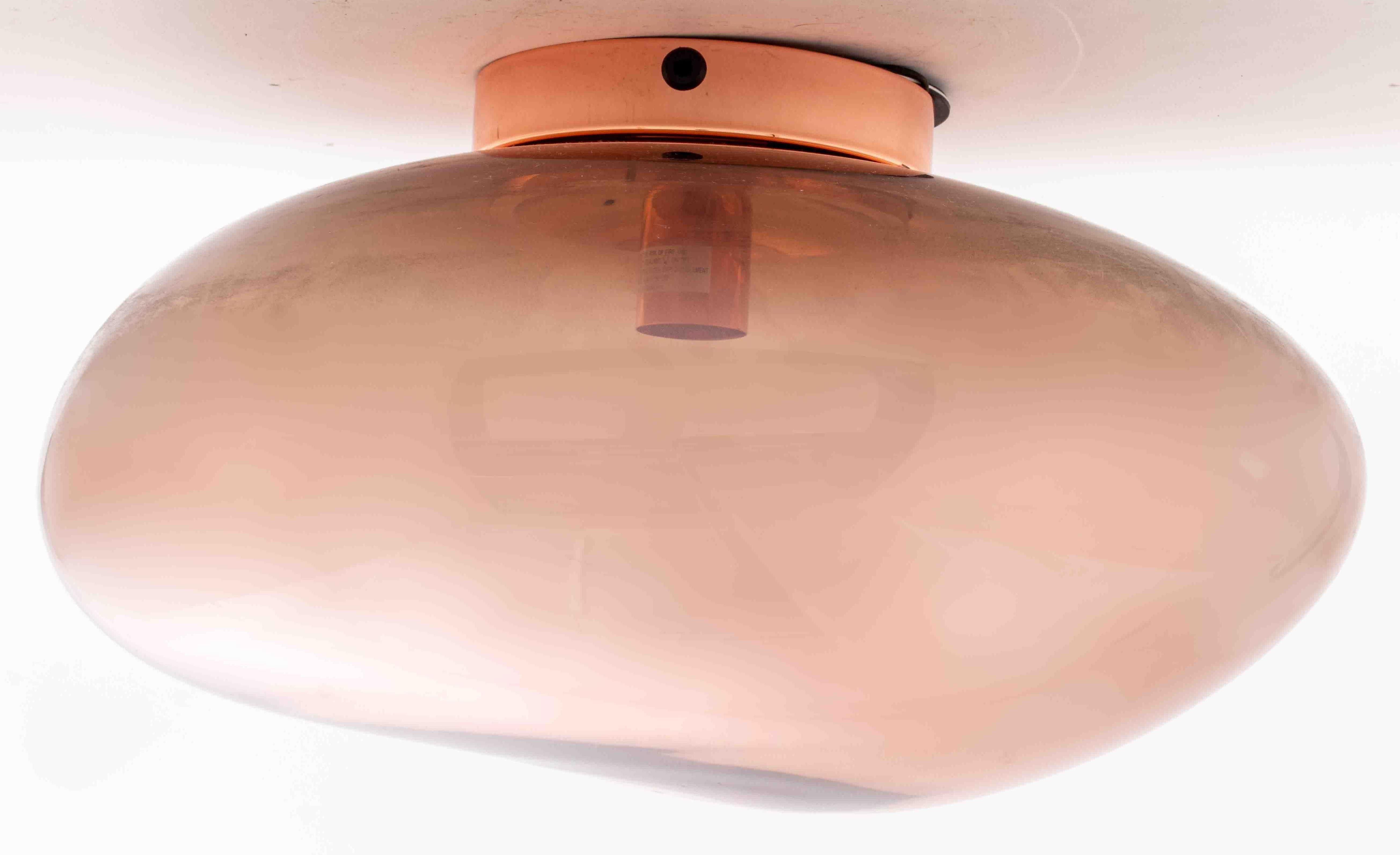 Appraisal: TOM DIXON COPPER-TONE MELT FLUSH MOUNT LIGHT Tom Dixon English