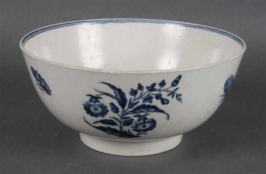 Appraisal: Worcester blue and white porcelain bowl Dr Wall Period circa