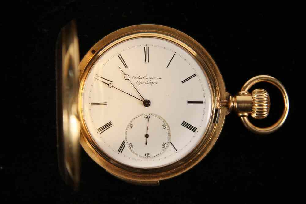 Appraisal: K GOLD DANISH POCKETWATCH - k Gold Cased Pocketwatch marked