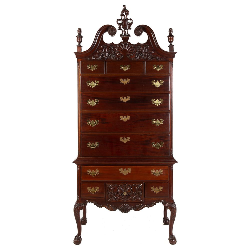 Appraisal: Potthast Brothers Mahogany Highboy In the Philadelphia Manor circa in