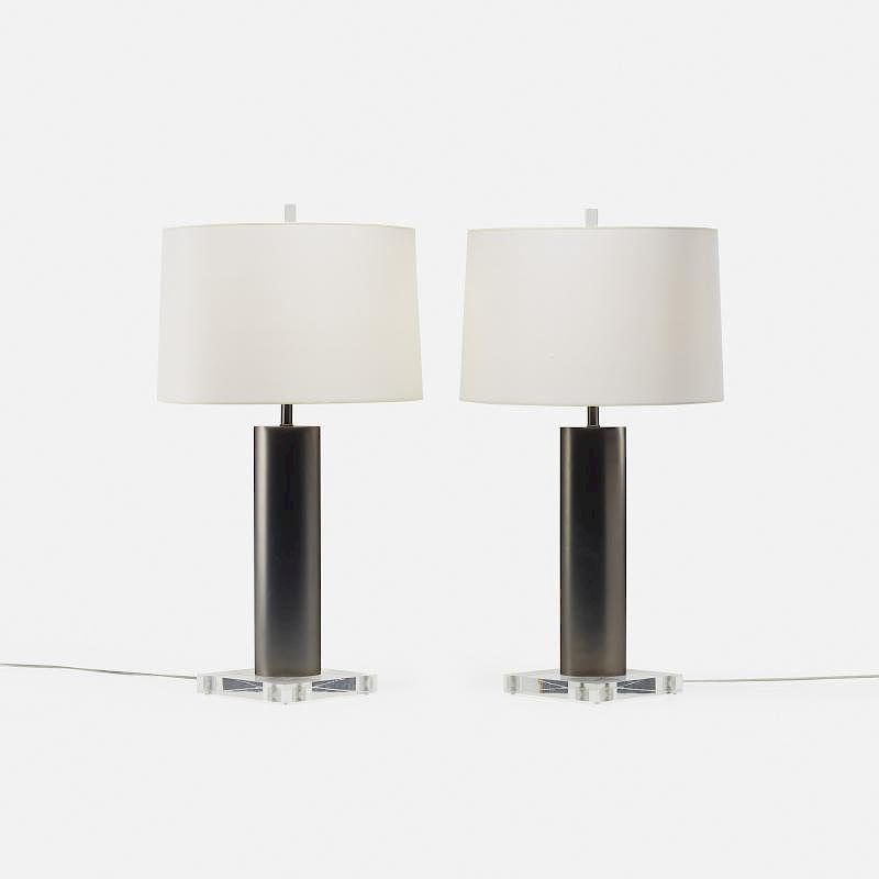 Appraisal: Contemporary table lamps pair Contemporary table lamps pair c enameled