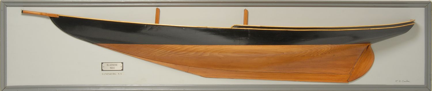 Appraisal: MOUNTED HALF MODEL OF THE BLUENOSEBy Thomas D Conlon of