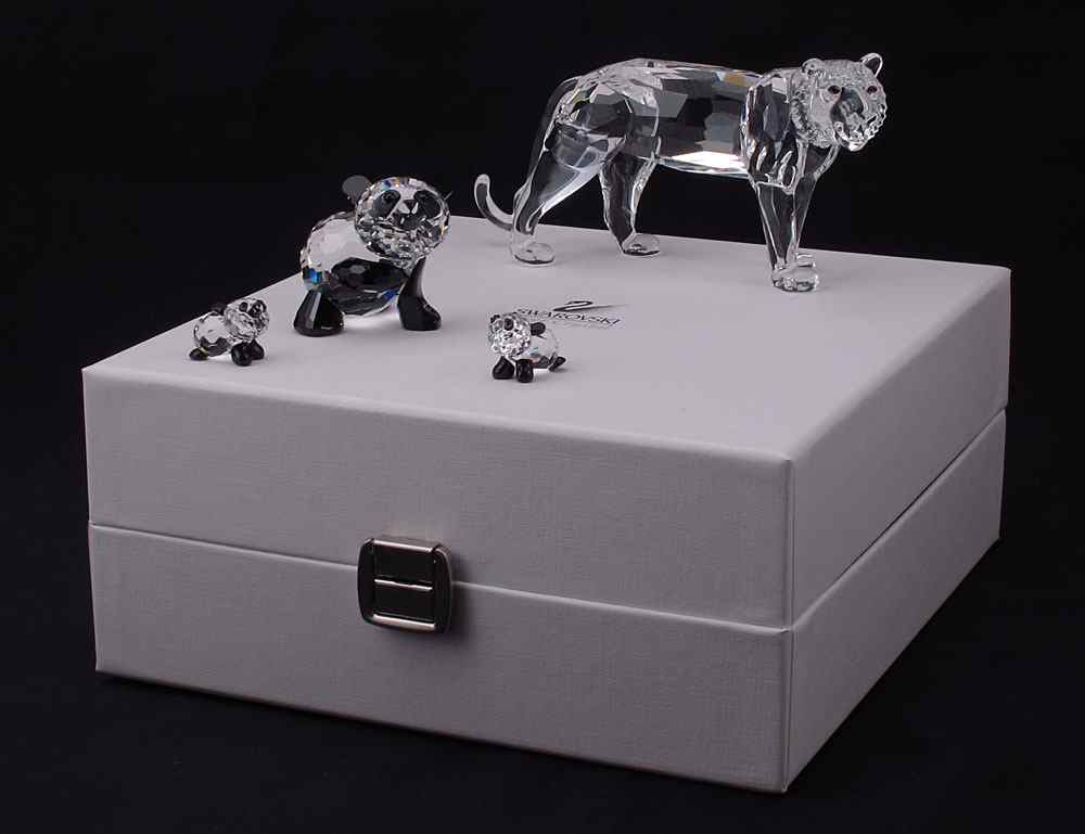 Appraisal: SWAROVSKI CRYSTAL FIGURINES ENDANGERED SPECIES to include TIGER Michael Stamey