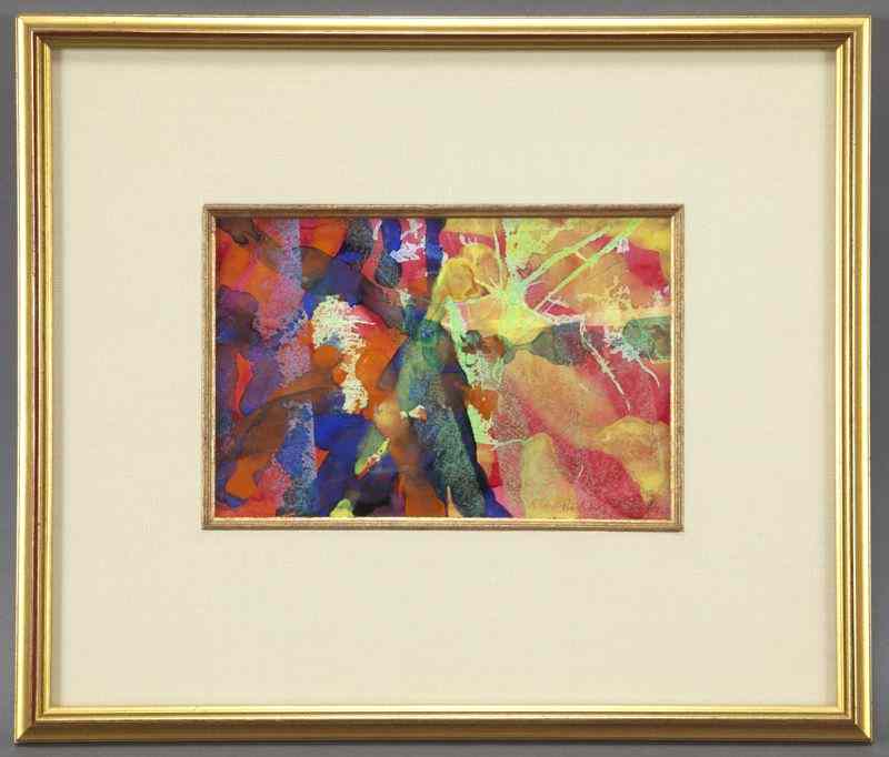 Appraisal: Gerhard Richter ''Untitled '' watercolorand color crayon on paper Dated