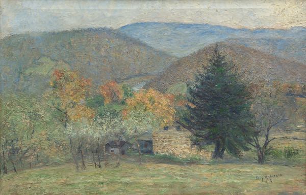 Appraisal: Raymond H Anderson American b image x Landscape Oil on