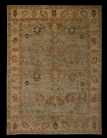 Appraisal: Turkish Angora Oushak Carpet ' x '