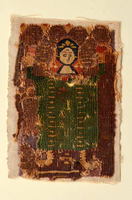 Appraisal: A RECTANGULAR PANEL depicting a female figure within a bed