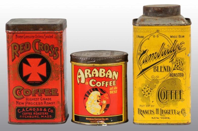 Appraisal: Lot of Coffee Tins Description Includes one for Araban Coffee