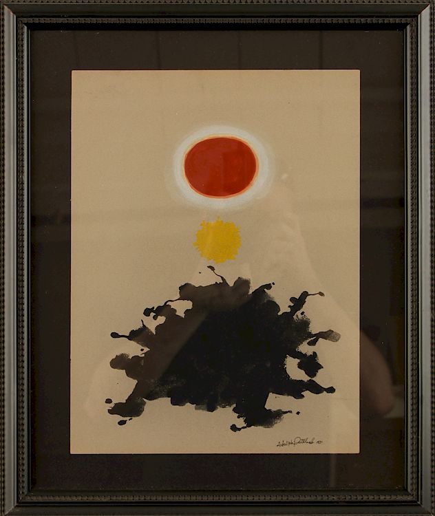 Appraisal: MANNER OF ADOLPH GOTTLIEB GOUACHE ON PAPER SIGNED In the