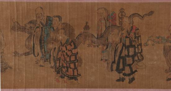 Appraisal: ATTRIBUTED TO DING YUN TONG Chinese Ming Dynasty Figures Ink