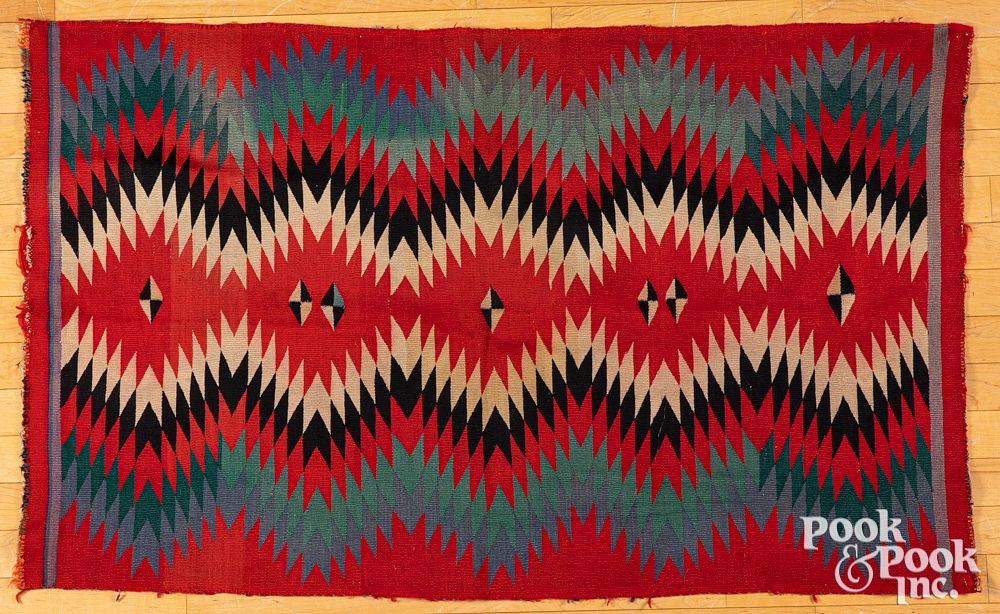 Appraisal: Germantown Navajo Indian dazzler pattern rug Germantown Navajo Indian dazzler