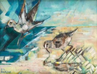 Appraisal: JOHN EDWARD COSTIGAN AMERICAN - Birds oil on canvas x