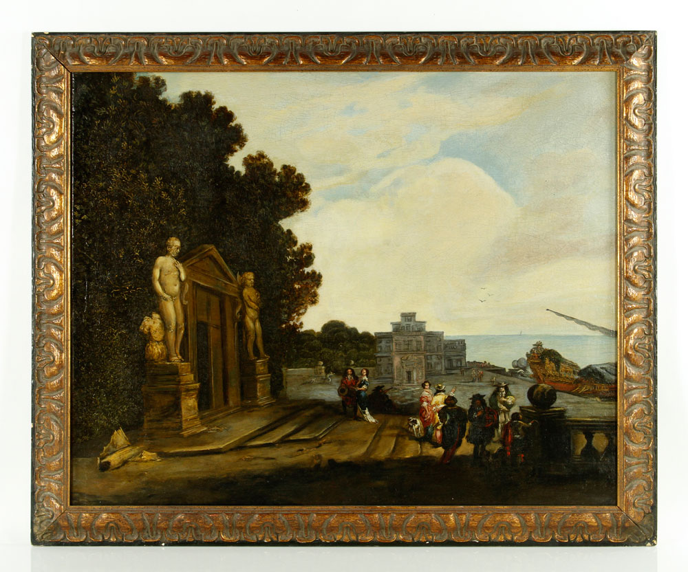 Appraisal: - th C Italian Villa O C th century painting