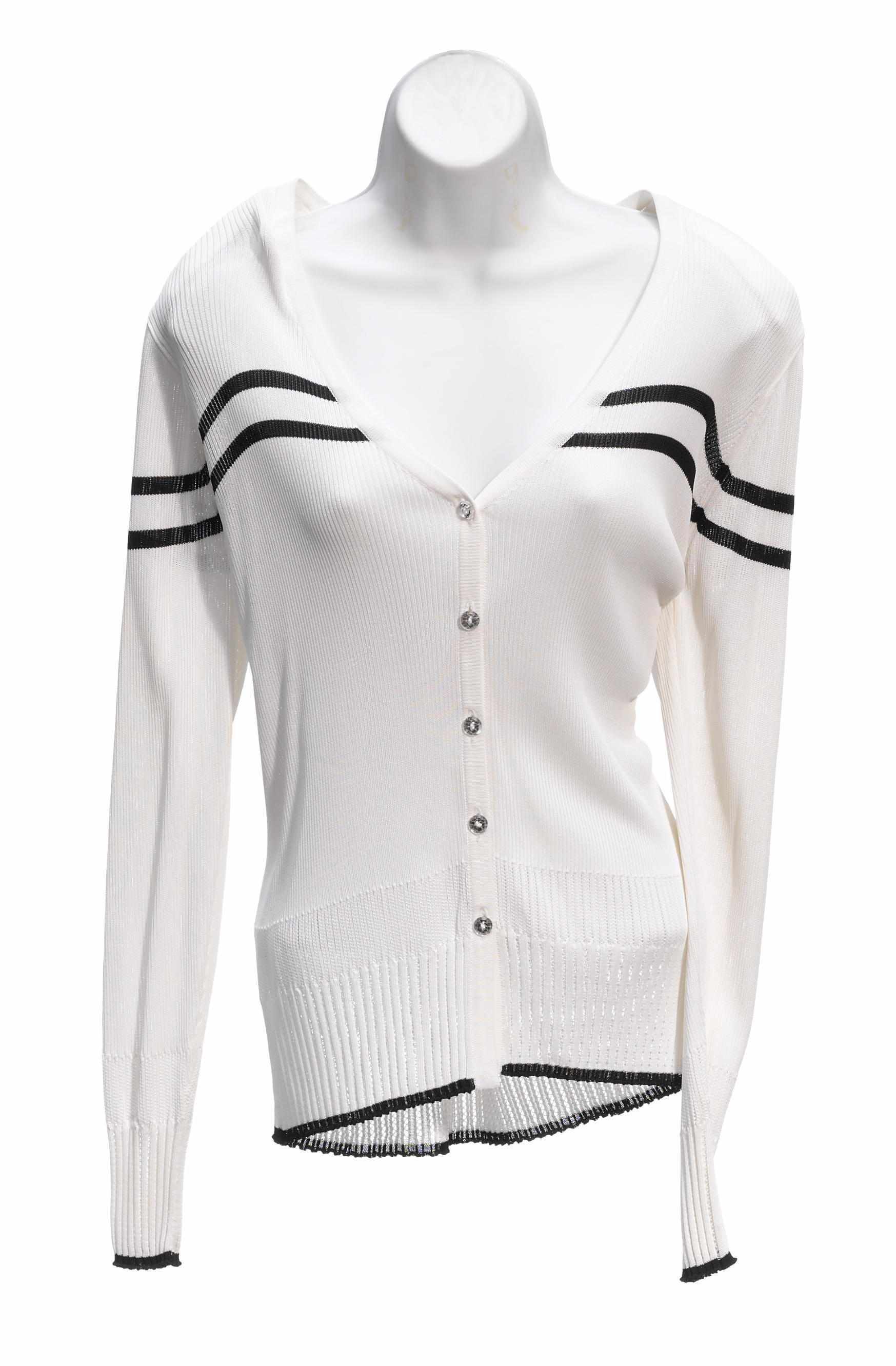 Appraisal: An Escada black and white cardigan size together with a