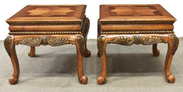 Appraisal: lot of French style side end tables late th c