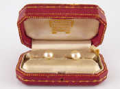 Appraisal: Cartier A pair of French hallmarked carat gold and natural