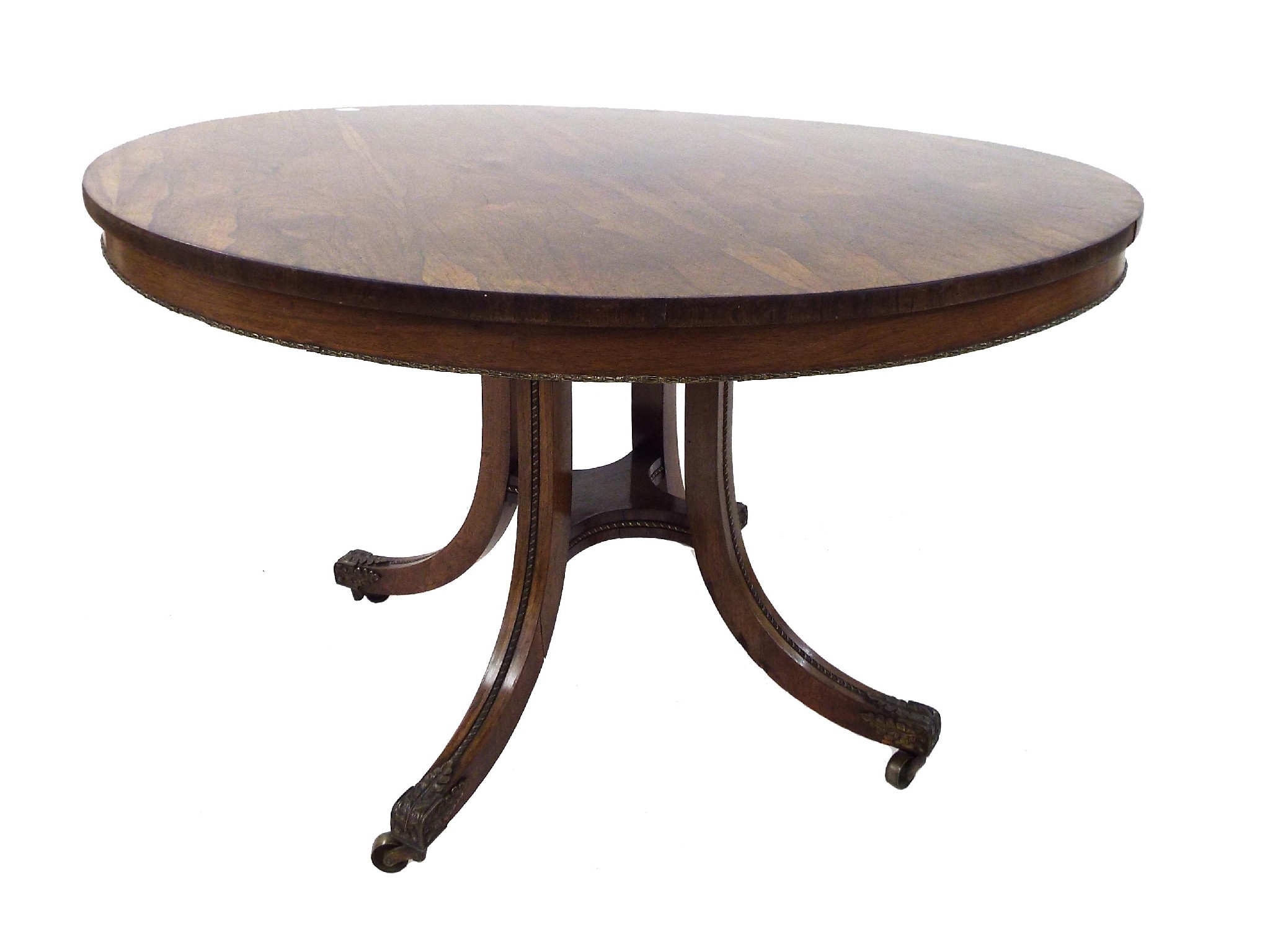 Appraisal: Good Regency rosewood centre table the moulded top with ormolu