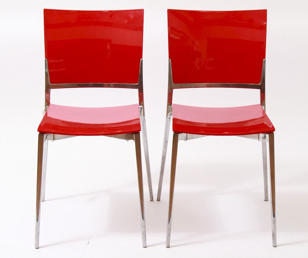 Appraisal: Contemporary Kartell Manner Side Chairs Pair Pair of contemporary Kartell