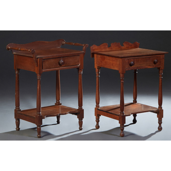 Appraisal: Two American Carved Walnut Pieces late th c consisting of