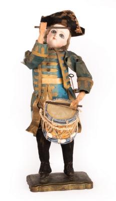 Appraisal: A French th Century Jumeau automaton of a drummer in