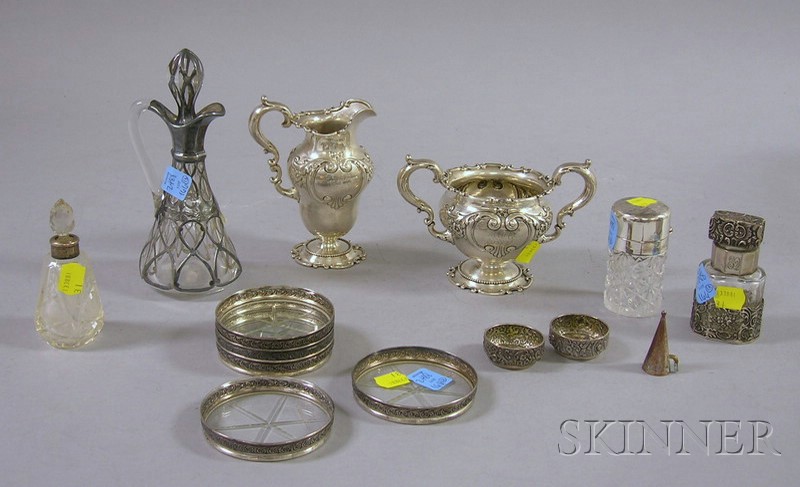 Appraisal: Approximately Thirteen Pieces of Sterling Silver and Silver Overlay including