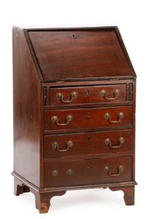 Appraisal: Petite English Mahogany Drop Front Secretary English mid to late