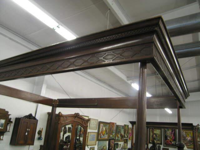 Appraisal: th Century Mahogany Canopy Bed Chippendale style