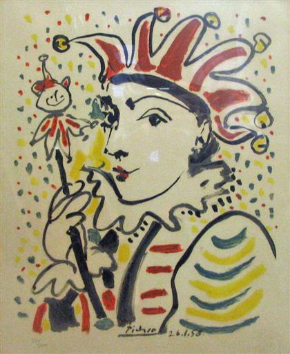 Appraisal: AFTER PABLO PICASSO spanish - LE CLOWN numbered in pencil