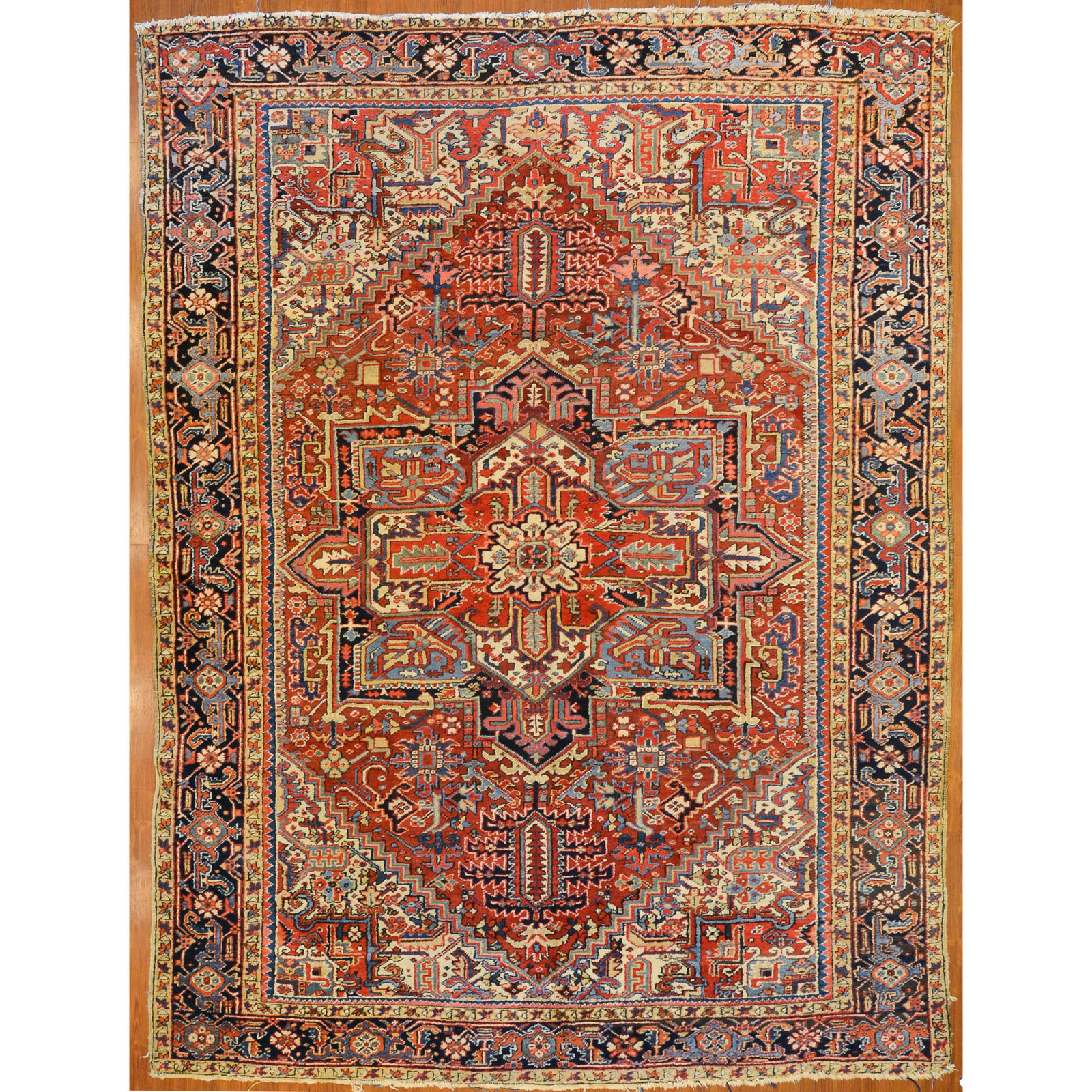 Appraisal: SEMI-ANTIQUE HERIZ RUG PERSIA X second quarter- th century hand-knotted