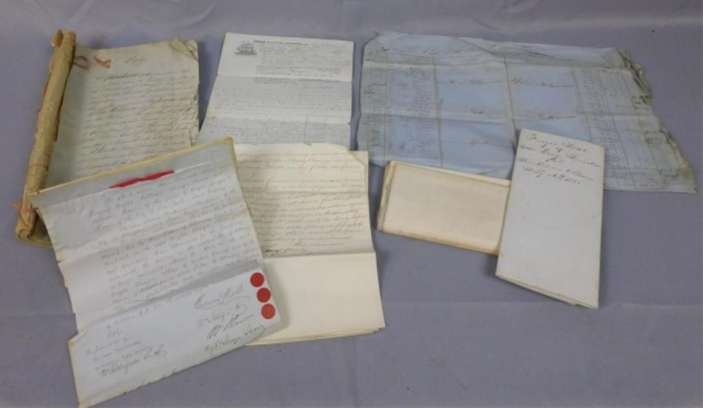 Appraisal: HISTORIC MARITIME SHIPPING DOCUMENTS TH C TOinclude page bound deposition