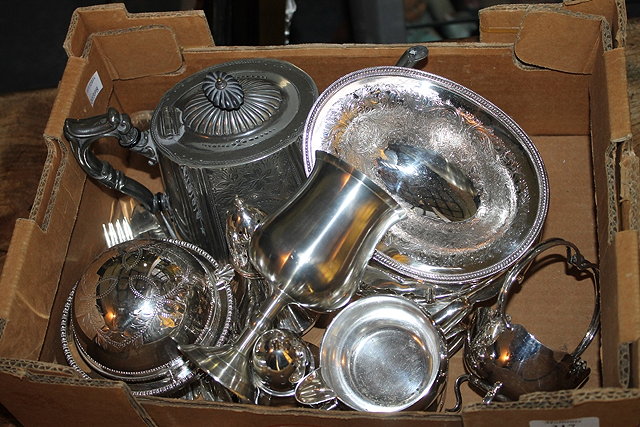 Appraisal: A COLLECTION OF MISCELLANEOUS SILVER PLATED WARES including a muffin