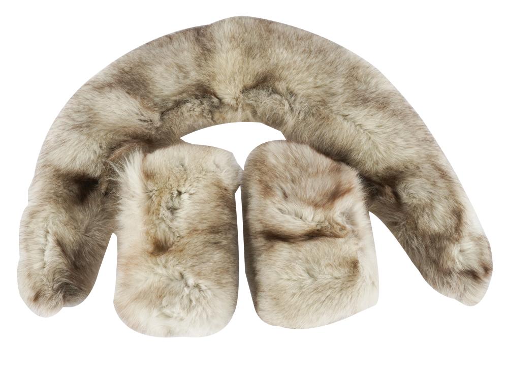 Appraisal: THREE FUR ACCESSORIEScomprising two muffs each inches wide and one