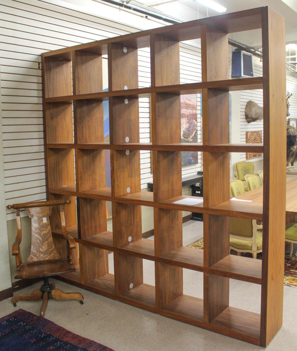 Appraisal: RIVA WALNUT 'BRERA' BOOKCASE made by Riva Italy having open