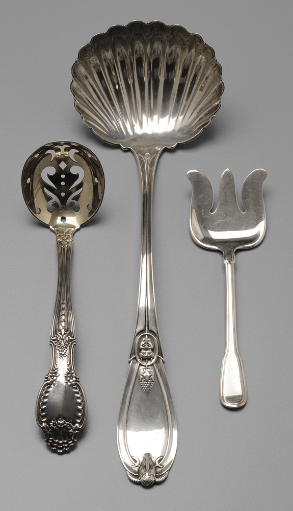 Appraisal: Three Pieces Tiffany Sterling Flatware American th th century Grecian