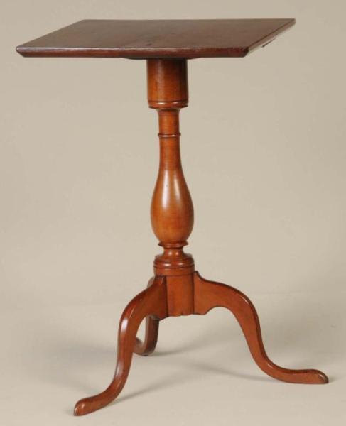 Appraisal: Connecticut Federal Cherry Candlestand Description Circa Square top and baluster