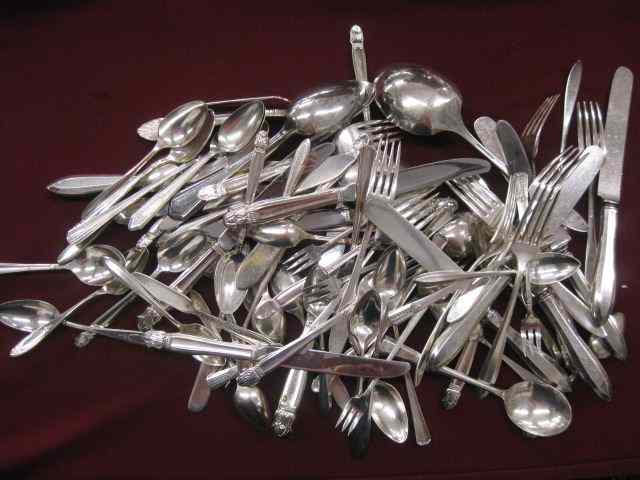 Appraisal: Estate Lot of Silverplate Flatware mixed