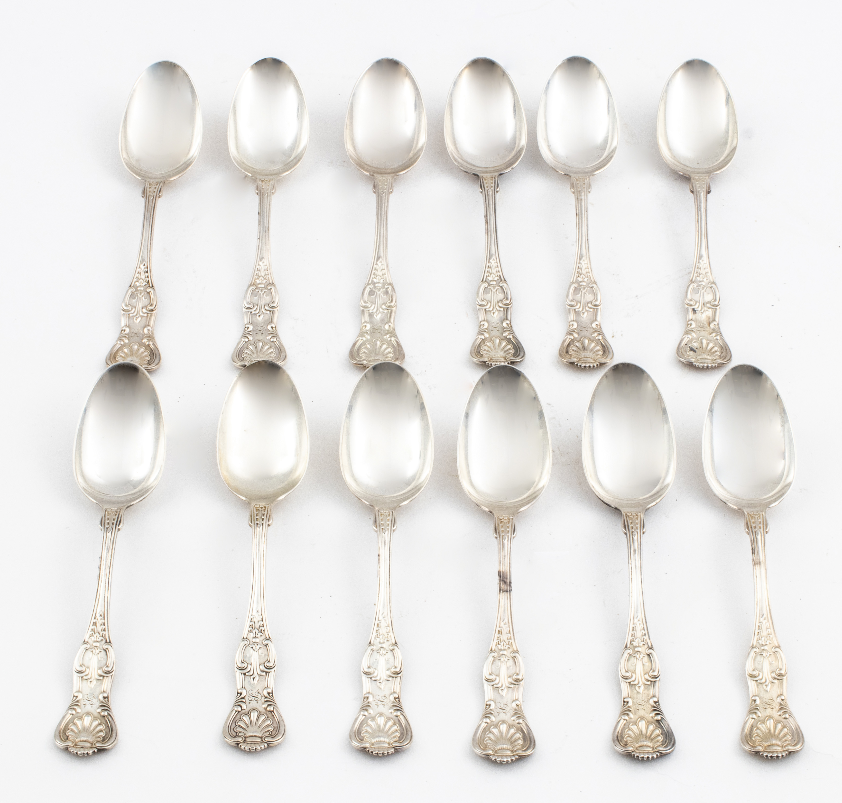 Appraisal: STERLING SILVER SOUP SPOONS Set of twelve sterling silver soup