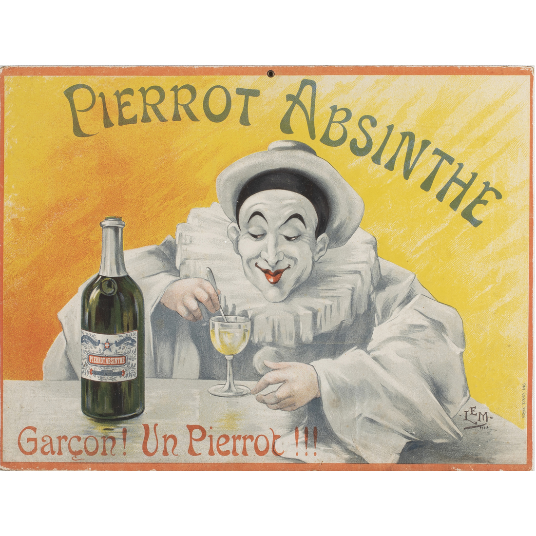 Appraisal: Jacques Lem French th th century Pierrot Absinthe Garcon Un