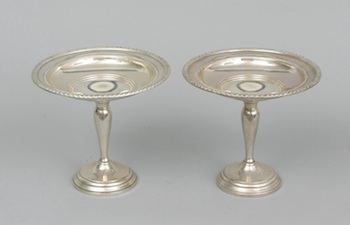 Appraisal: A Pair of Weighted Sterling Silver Compotes American th Century