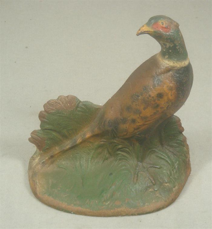 Appraisal: Cast iron doorstop quail stamped on back chipping on neck