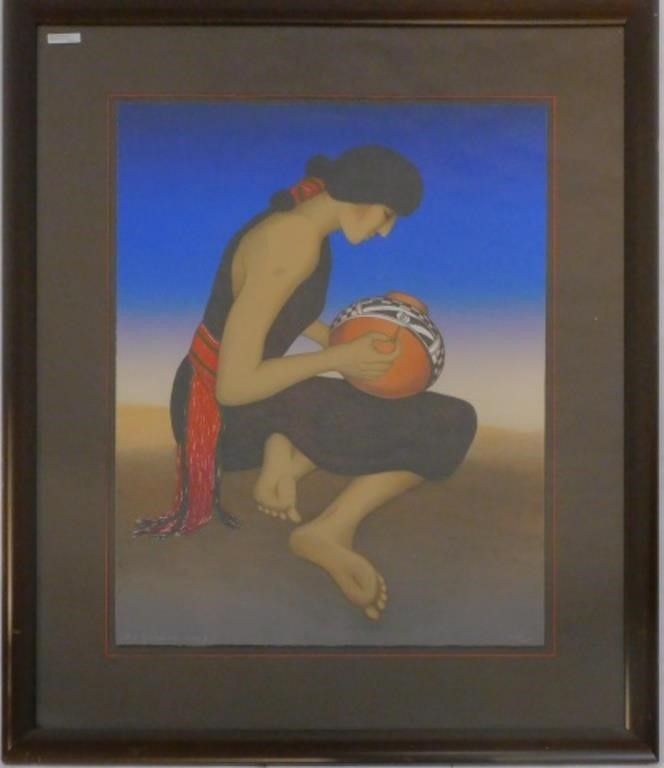 Appraisal: R C GORMAN - NM AZ ORIGINAL COLOREDlithograph titled Hopi