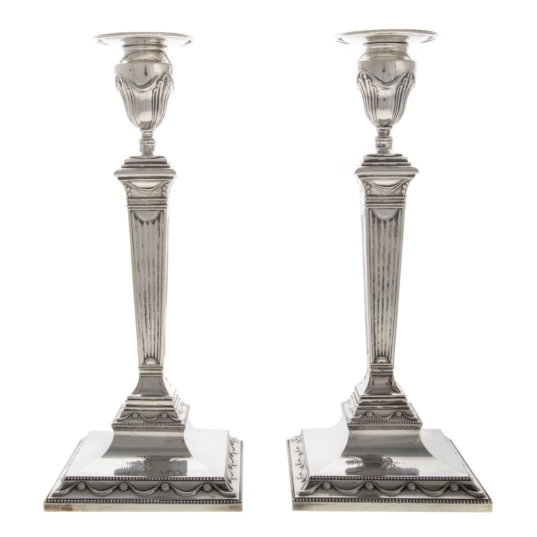 Appraisal: Pair of Tiffany Co sterling silver candlesticks in the Neoclassical