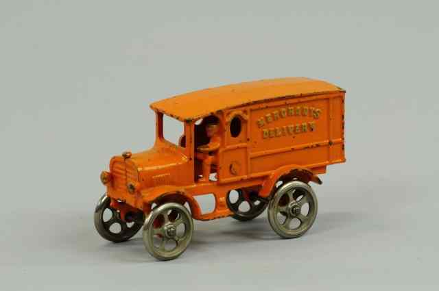 Appraisal: MERCHANTS DELIVERY TRUCK Hubley c 's scarce example cast iron